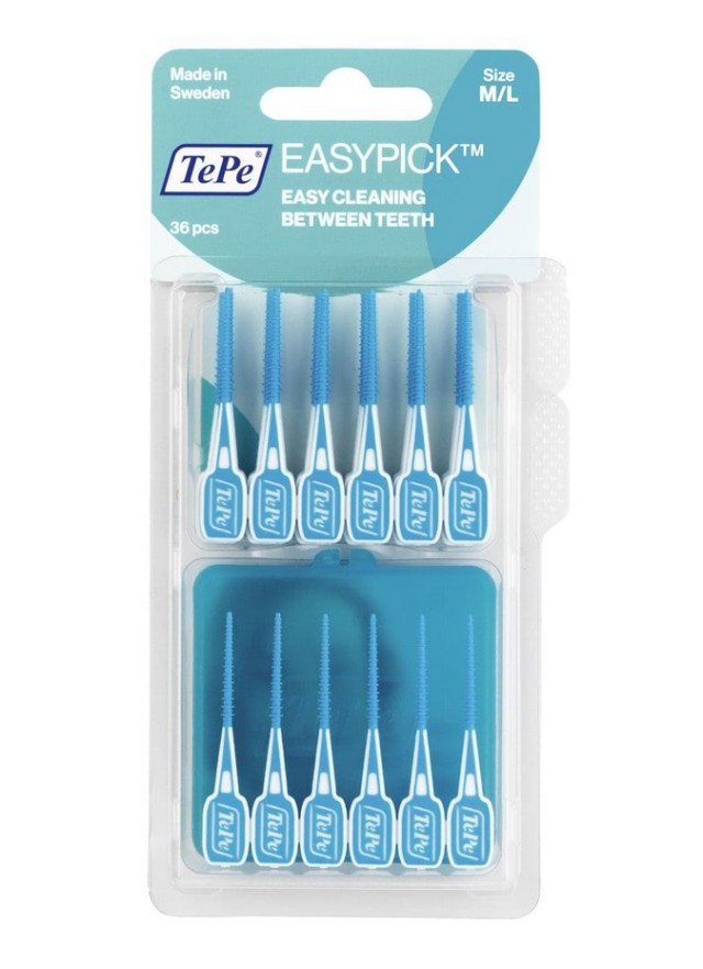 TePe EasyPick Μέγεθος M/L Ενισχυμένη Ελαστική Οδοντογλυφίδα 36τμχ