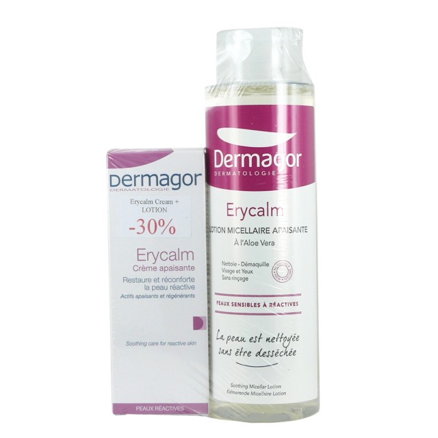 Inpa Dermagor Erycalm Creme 40ml + Dermagor Erycalm Lotion Micellaire -30% 400ml