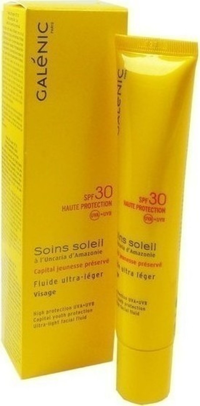 Galenic Soin Soleil Fluide Ultra Legere Visage Spf30, 40ml