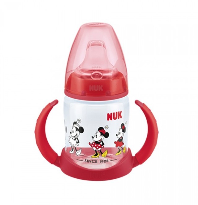 Nuk First Choice Disney Minnie Μπιμπέρο Εκπαίδευσης με Μαλακό Ρύγχος 6-18m Κόκκινο 150ml 1τμχ