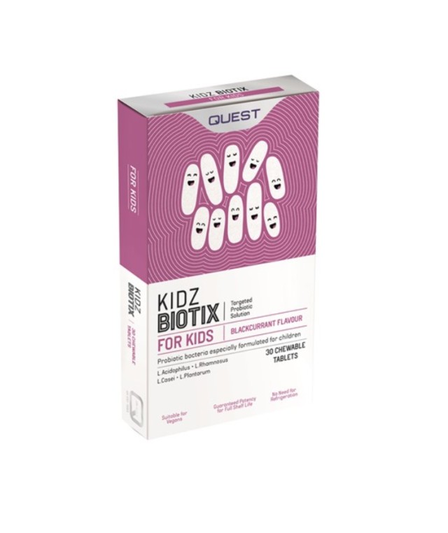 QUEST KIDZBIOTIX providing 2 billion probiotic bacteria 30CHEW TABS