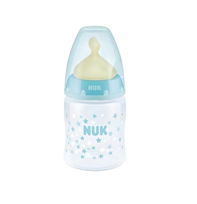 Nuk First Choice+ Μπιμπερό Με Θηλή Latex M Γαλάζιο 0-6m 150ml 1τμχ