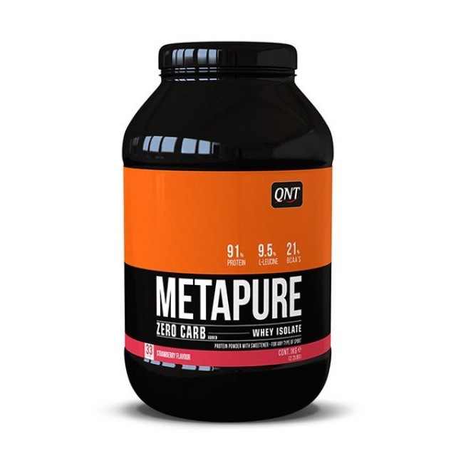 QNT Metapure Zero Carb Whey Isolate Protein Powder Strawberry 1kg