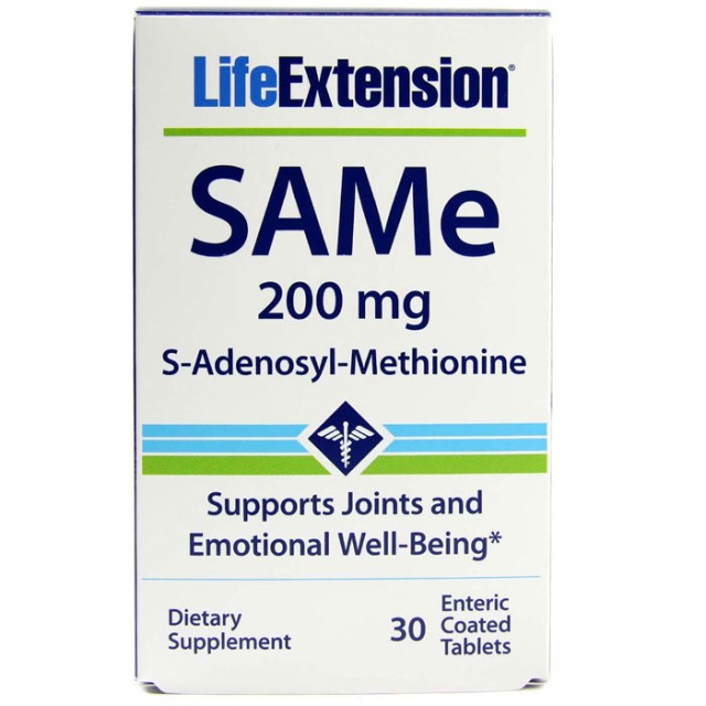 LIFE EXTENSION SAMe (S-adenosyl-methionine) 30 tabs