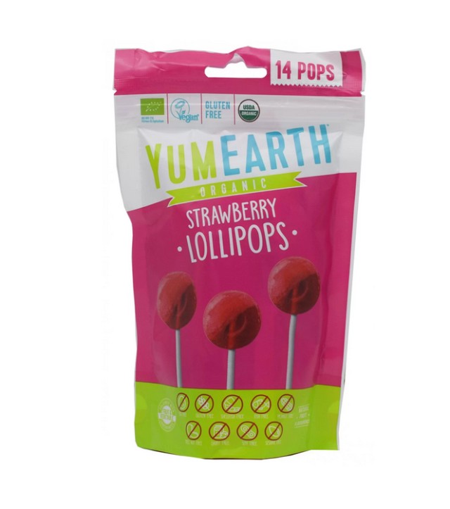 Yumearth Organic Strawberry Lollipops 14pops