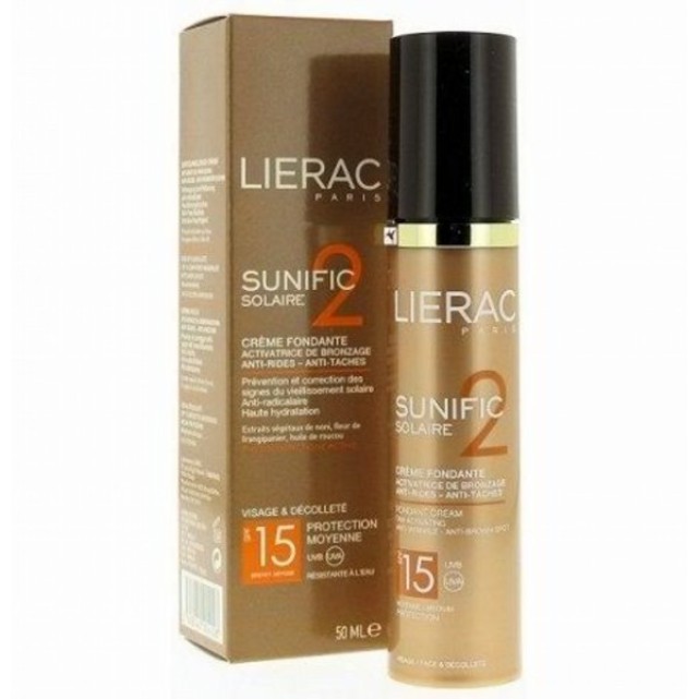 LIERAC SUNIFIC 2 SPF15 CREME FONDANTE VISAGE 50ML