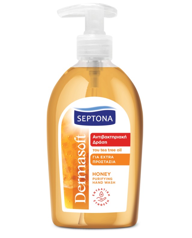 Septona Dermasoft Υγρό Αντιβακτηριακό Σαπούνι Χεριών με Μέλι 600m