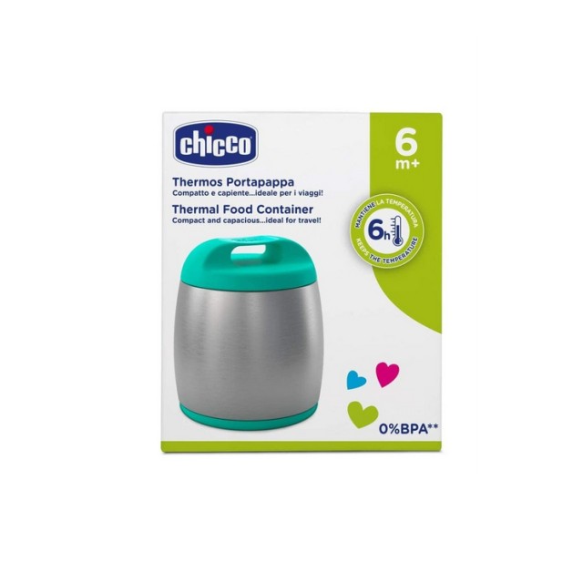 Chicco Θερμός Ιnox Φαγητού Πράσινο 6m+ 350ml