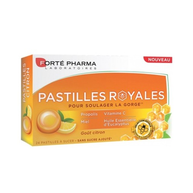 Forte Pharma Pastiles Royales με Πρόπολη για τον Πονόλαιμο με Γεύση Λεμόνι 24τμχ