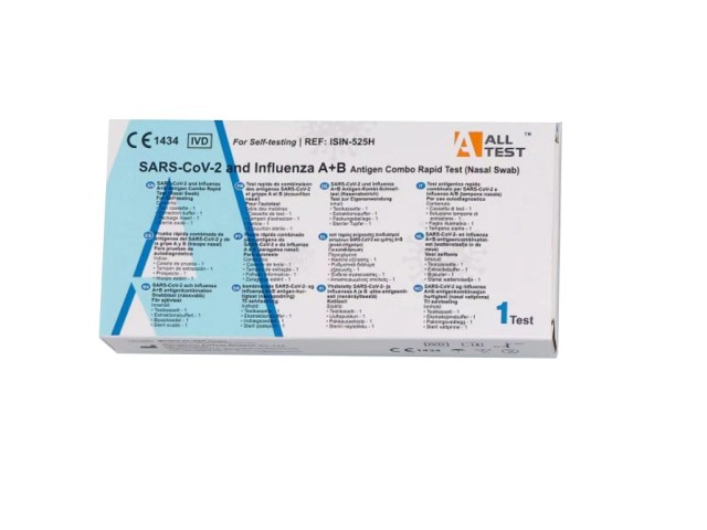 All Test Sars-Cov-2 & Influenza A+B Antigen Combo Rapid Test Ανίχνευσης Sars-Cov-2 & Γρίπης 1τμχ