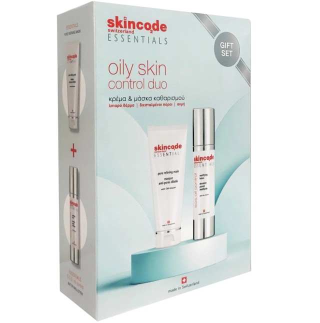 Skincode Set SOS Oil Control Mattifying Lotion 50ml & Pore Refining Mask 75ml