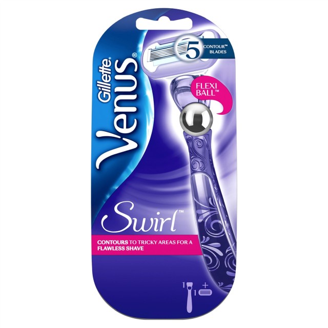 GILLETTE VENUS Flexi Ball Swirl Γυναικείο Ξυραφάκι (Μηχανή +1 Αντ/κό)