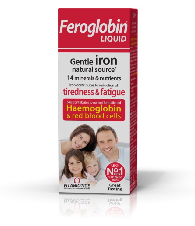 Vitabiotics Feroglobin B12 Υγρός Σίδηρος Με Σίδηρο,Βιταμίνες Β & Ψευδάργυρο, 200ml