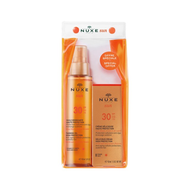 Nuxe Set Sun Tanning Oil SPF30 150ml & Nuxe Sun Face Cream SPF30 50ml