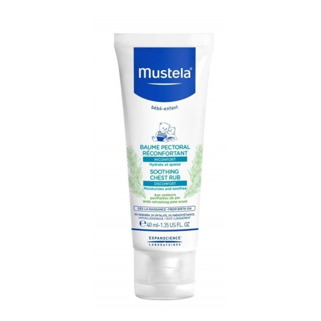 Mustela Soothing Chest Rub Κρέμα Εντριβής Στήθους 40ml