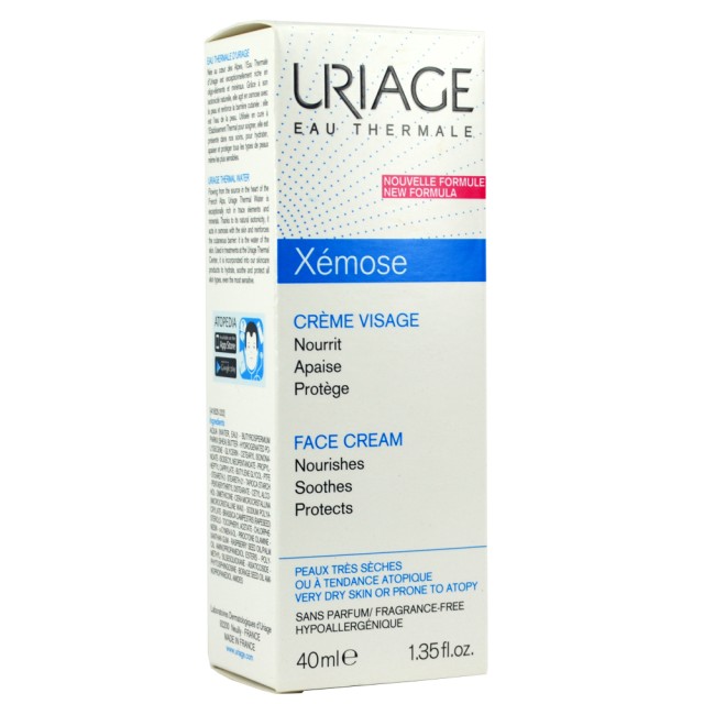 URIAGE XEMOSE FACE CREAM ΠΟΛΥ ΞΗΡΑ ΔΕΡΜΑΤΑ 40ML