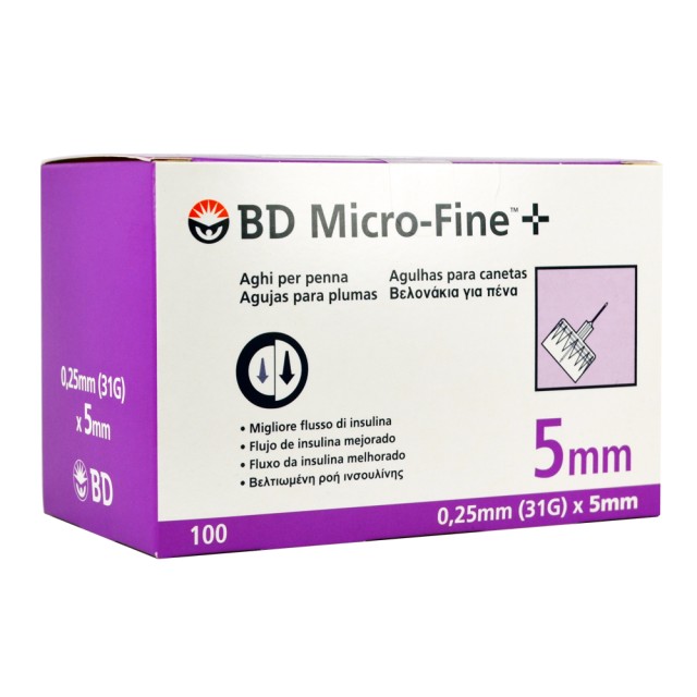 BD Micro-Fine+ 31G (0,25 x 5 mm) 100τμχ