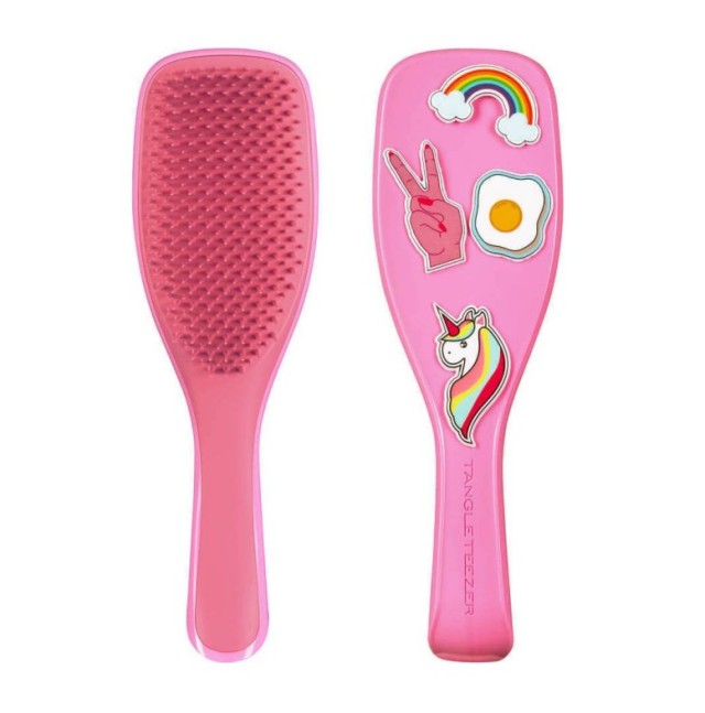 Tangle Teezer The Wet Detangler Brush Pink-Peach with Stickers