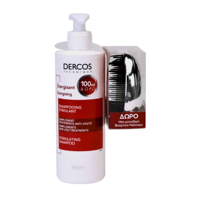 Vichy Dercos Energisant Shampooing 400ml + ΔΩΡΟ Βούρτσα μαλλίων 1τμχ