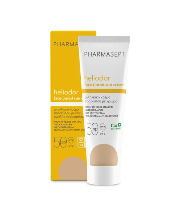 Pharmasept Heliodor Face Tinted Sun Cream SPF50 Αντηλιακή Κρέμα Προσώπου με Χρώμα 50ml