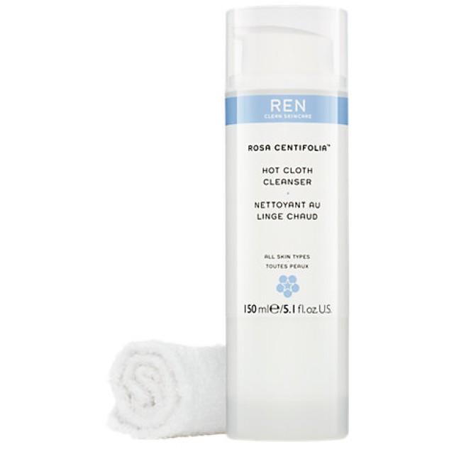 REN ROSA CENTIFOLIA HOT CLOTH CLEANSER 150ml