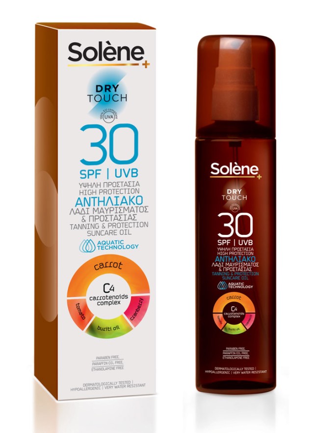 Solene Suncare Taning Oil Dry Touch SPF30 Αντηλιακό Λάδι Σώματος, 150ml