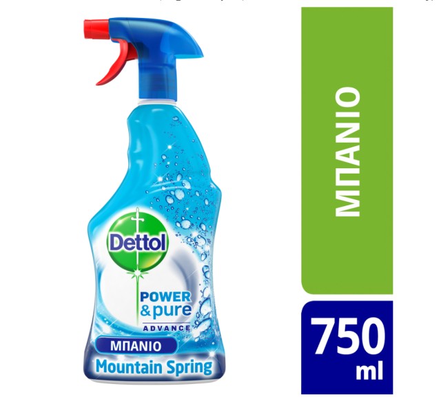 Dettol Power & Pure Bathroom Fresh Mountain Spring 750ml