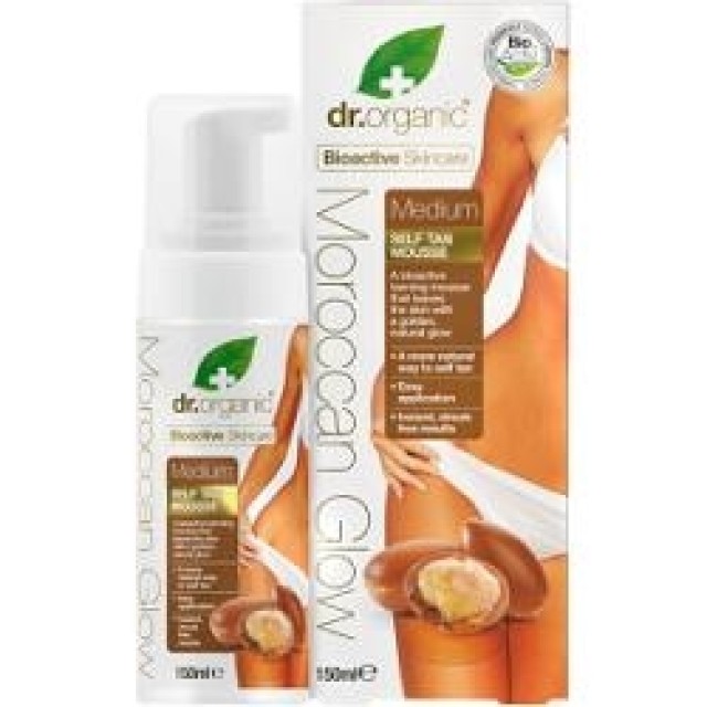 DR.ORGANIC Moroccan Glow Medium Self Tan Mousse 150ml