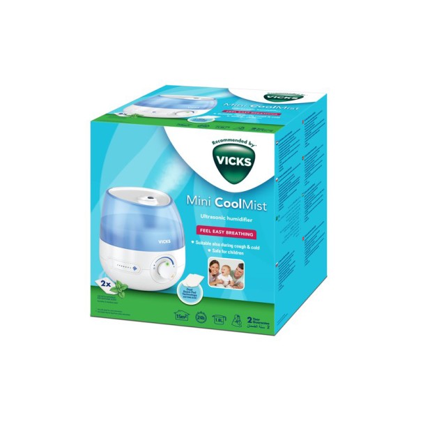 Vicks Mini Cool Mist Ultrasonic Humidifier VUL525E4 Υγραντήρας 1τμχ