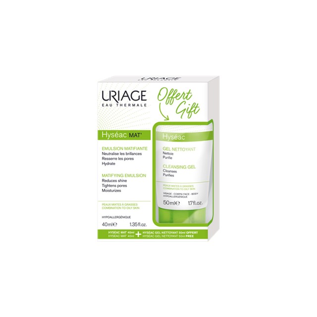 Uriage Hyseac Mat 40ml & Hyseac Cleansing Gel 50ml