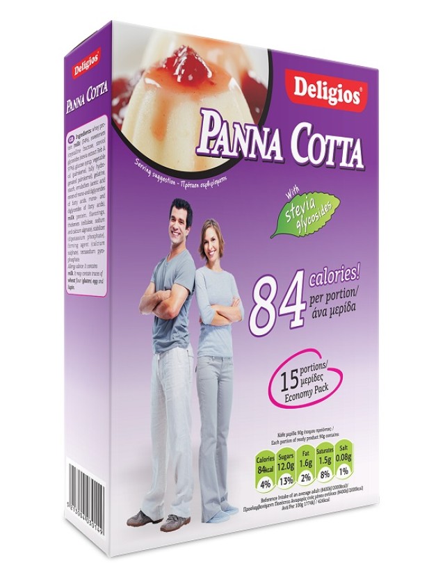 DELIGIOS έτοιμο μίγμα για Panna Cotta με Stevia 200g