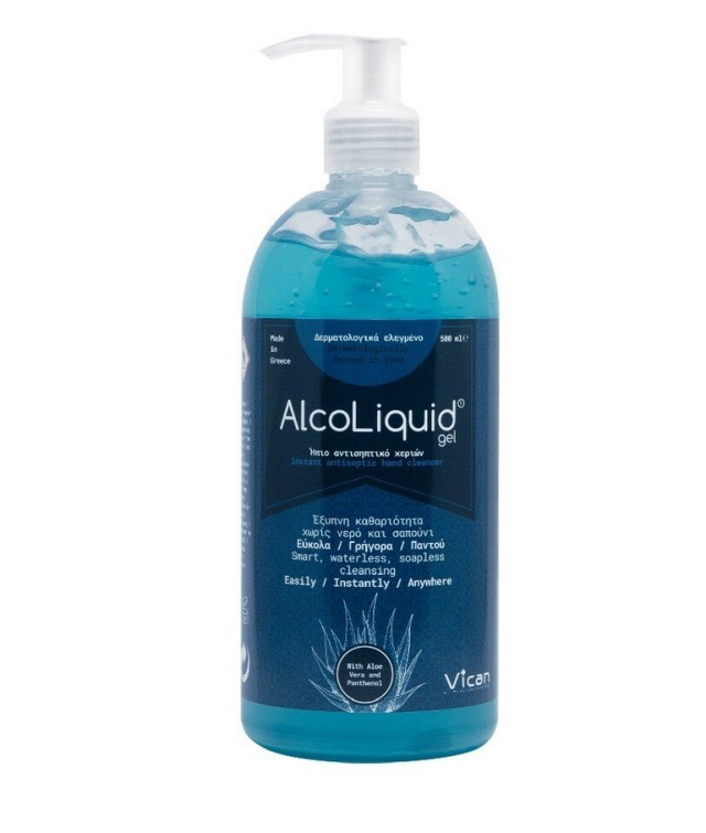 Vican AlcoLiquid Gel Αντισηπτικό Τζελ Χεριών 500ml