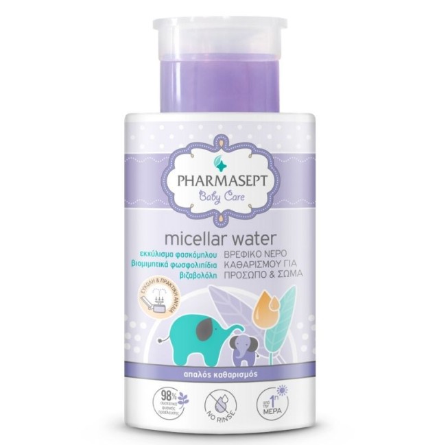 Pharmasept Baby Care Micellar Water Βρεφικό Νερό Καθαρισμού για Πρόσωπο & Σώμα 300ml