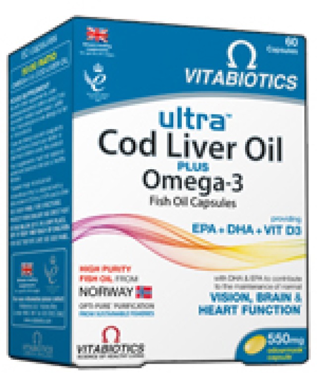 VITABIOTICS ULTRA 2 in 1 COD LIVER OIL 60CAPS