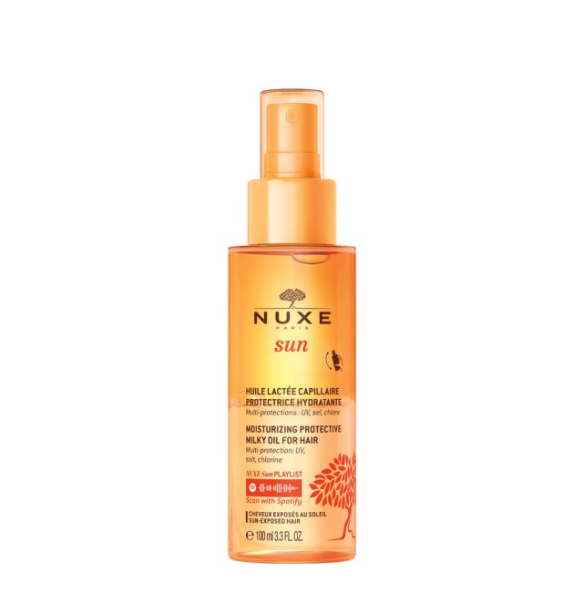 Nuxe Sun Moisturising Protective Milky Oil For Hair Προστατευτικό Διφασικό Λάδι Μαλλιών 100ml