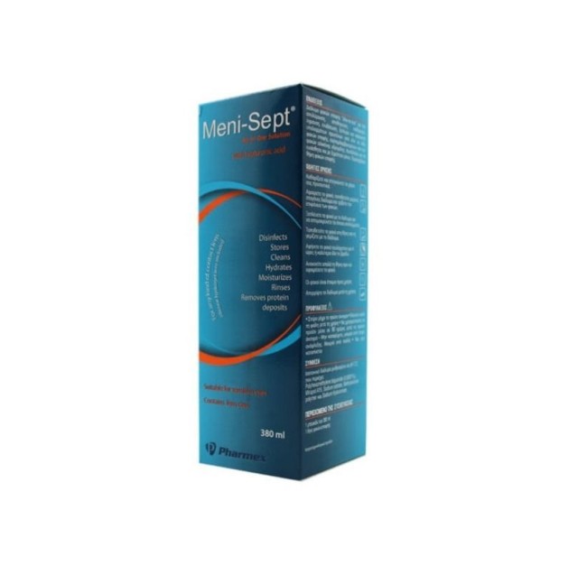 Pharmex Meni-Soft Διάλυμα Καθαρισμού Φακών Επαφής 380ml