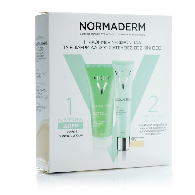 Vichy Promo Normaderm BB Clear Ανοιχτή Απόχρωση SPF16 40ml & ΔΩΡΟ Normaderm Gel Nettoyant 100ml