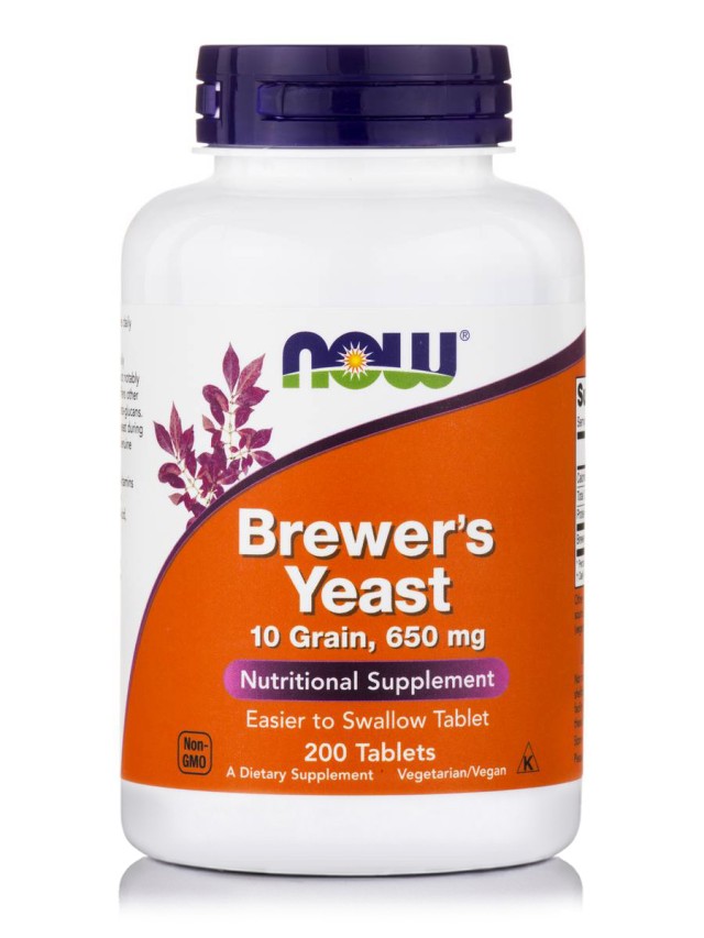 Now Foods Brewers Yeast 10 Grain 650mg Vegetarian 200Tabs