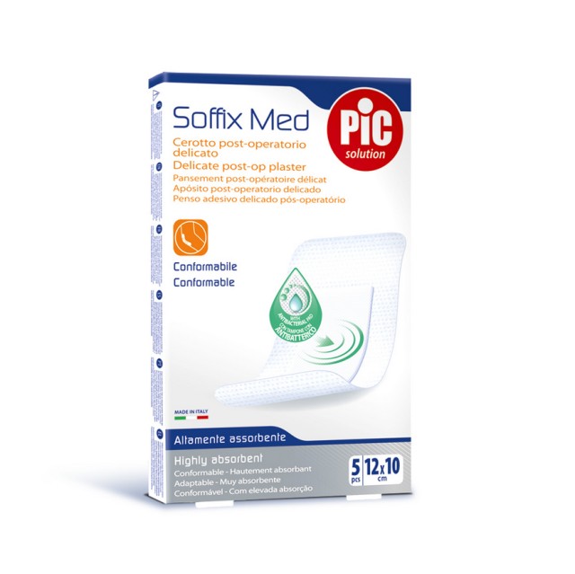 Pic Solution Soffix Med Αυτοκόλλητες Γάζες 12cm X 10cm 5τμχ