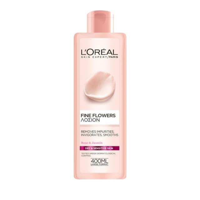 L'Oreal Paris Fine Flowers Τονωτική Λοσιόν για Ξηρή - Ευαίσθητη Επιδερμίδα 400ml