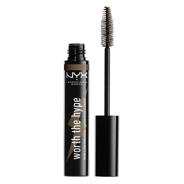 NYX PM WORTH THE HYPE ΜΑΣΚΑΡΑ ΓΙΑ ΟΓΚΟ & ΜΑΚΡΟΣ 1 BROWNISH BLACK 7ml