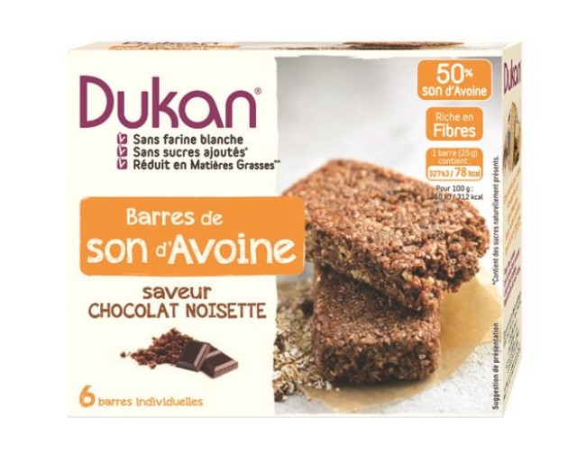 Dukan Μπάρες βρώμης με σοκολάτα και φουντούκι 150gr