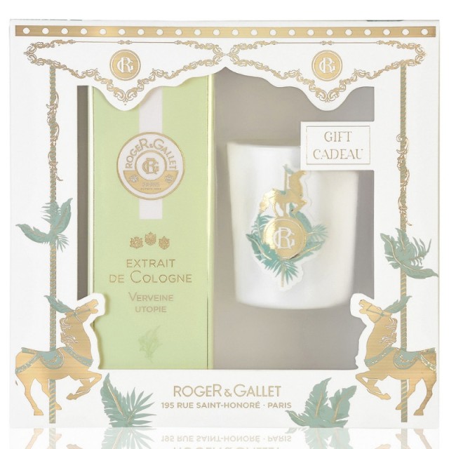 Roger & Gallet Set Extrait de Cologne Verveine Utopie 100ml + Δώρο Αρωματικό Κερί