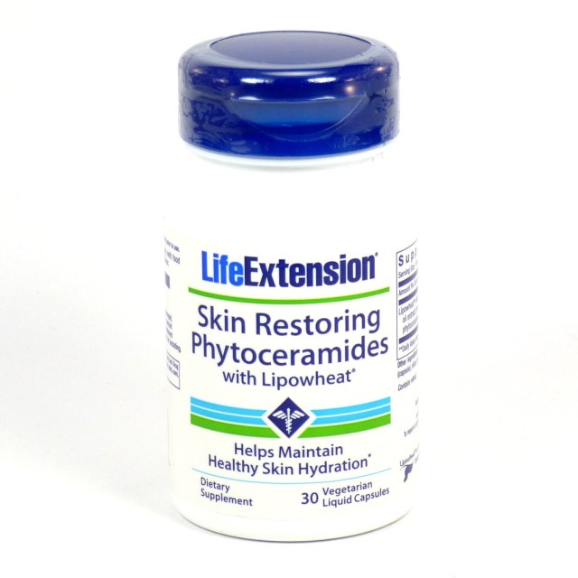 LIFE EXTENSION SKIN RESTOR PHYTOCERAMIDES LIPOWHEAT 30CAPS