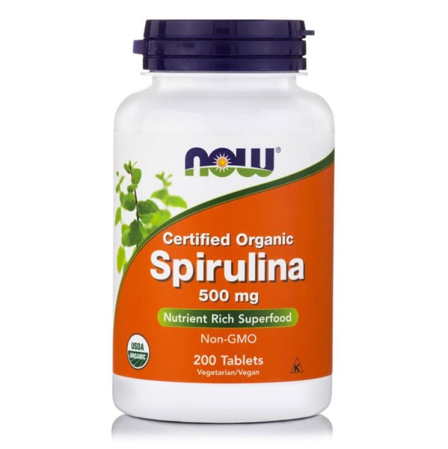 Now Foods SPIRULINA 500 mg - Vegetarian 200 Tabs