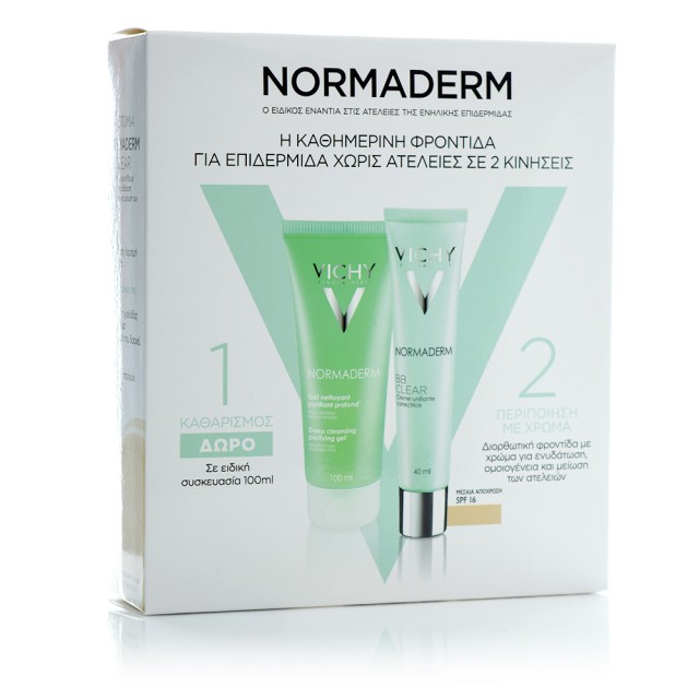 Vichy Promo Normaderm BB Clear Μεσαία Απόχρωση SPF16 40ml & ΔΩΡΟ Normaderm Gel Nettoyant 100ml