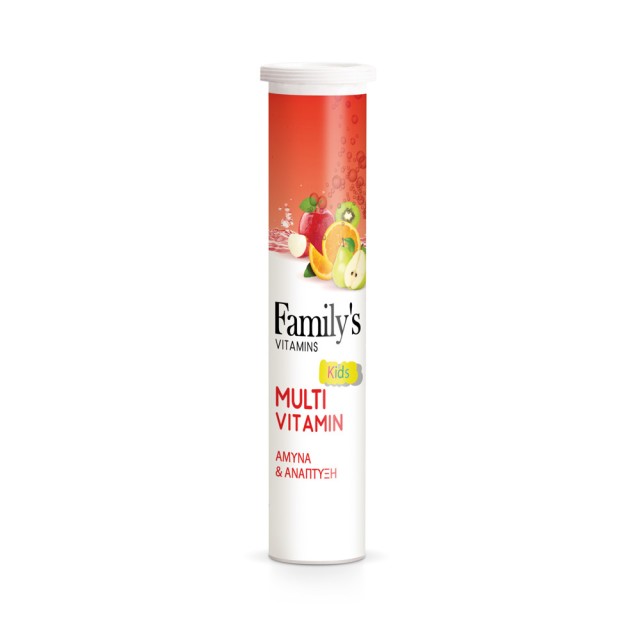 Family's Vitamins Multi Vitamin For Kids 20 Αναβράζοντα Δισκία