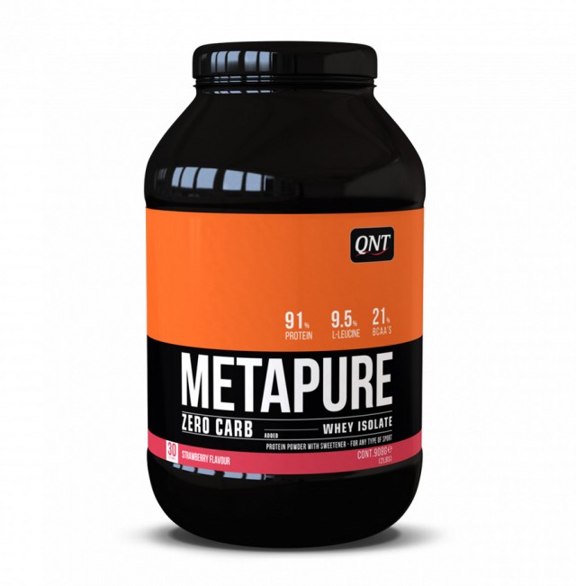 QNT Metapure Zero Carb Whey Isolate Protein Powder Strawberry 908g