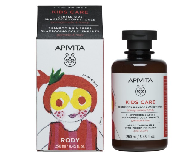 APIVITA KIDS ΣΑΜΠΟΥΑΝ & CONDITIONER με μέλι & ρόδι 250ML