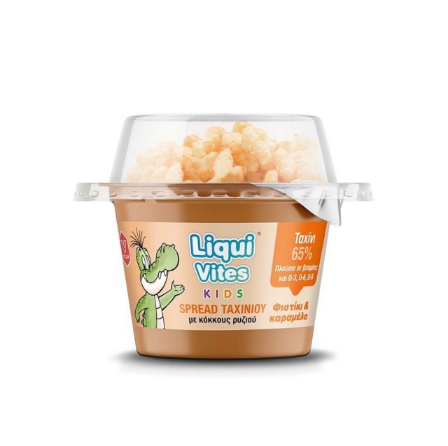 Vican Liqui Vites Kids Spread Ταχινιού Με Κόκκους Ρυζιού, Φυστίκι & Καραμέλα 44gr